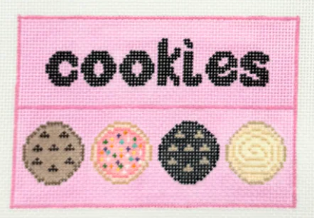 Pink Cookie Box – Canvas Queen Needlepoint