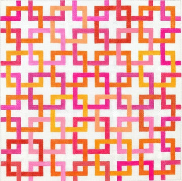 Interlocking Squares-Pinks and Oranges (Trunk Show)