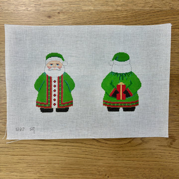 Green Coat Santa with Present (Trunk Show)