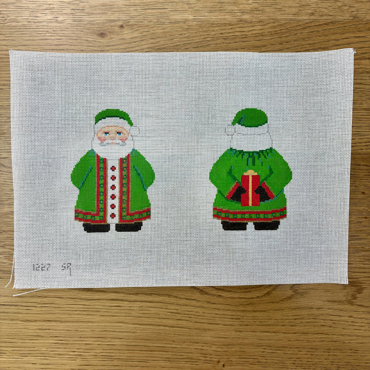 Green Coat Santa with Present (Trunk Show)