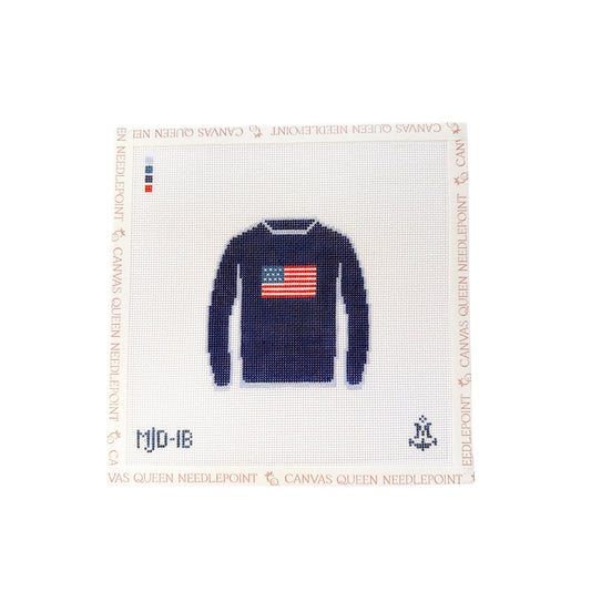 American Flag Sweater Navy