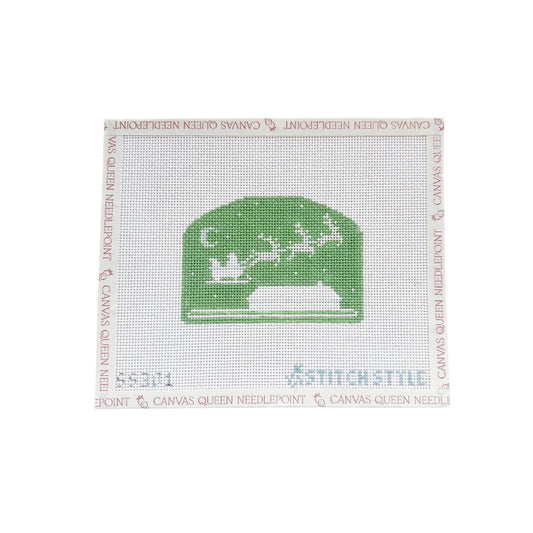 Mint Green Flying Santa Silhouette