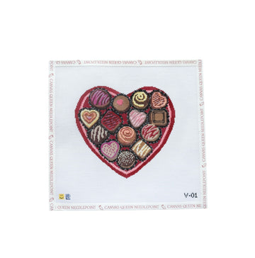 Large Chocolate Heart Box Canvas