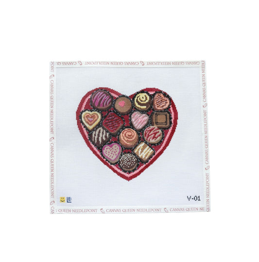 Large Chocolate Heart Box Canvas