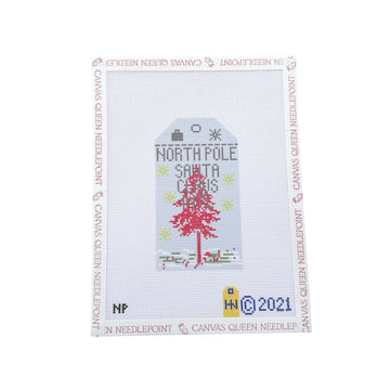 North Pole Retro Travel Tag