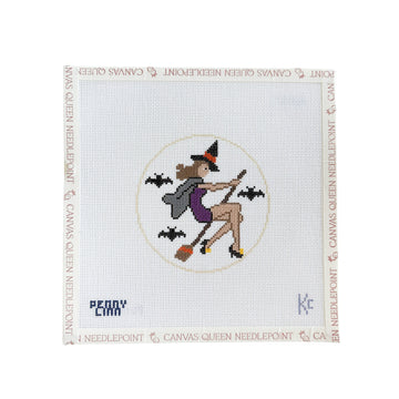 Vintage Halloween Witch on Broom