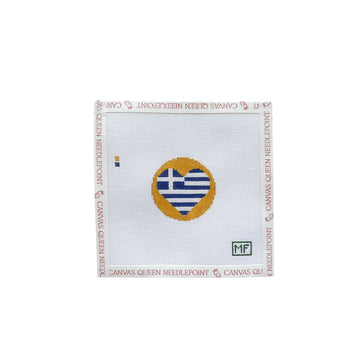 Greece Flag Small Round