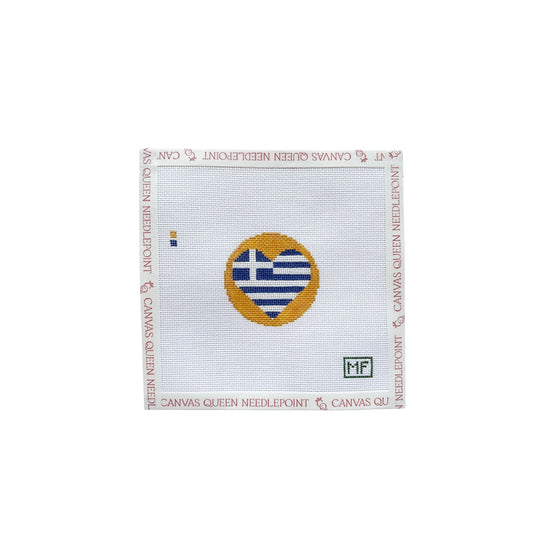 Greece Flag Small Round