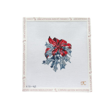 Blue Holly with Red Bow