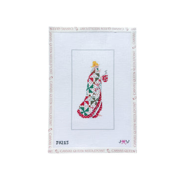 Quilt Christmas Blonde Girl