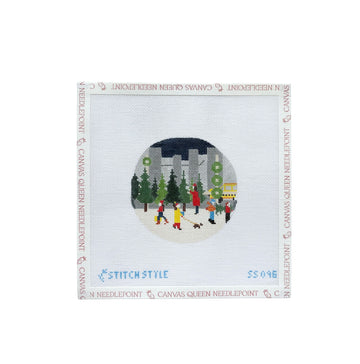 City Christmas Tree Stall with Stitch Guide