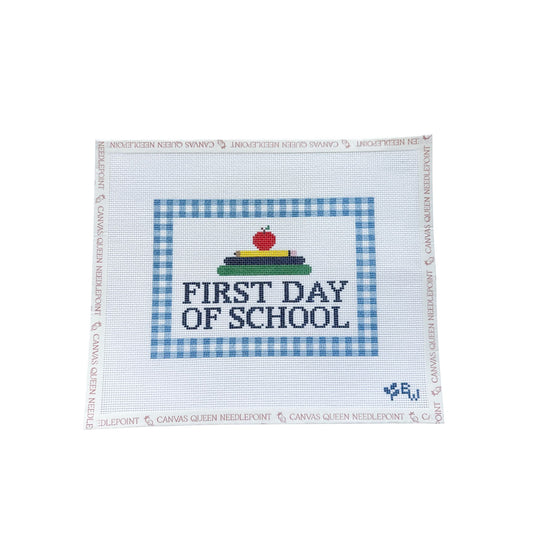 First Day of School Gingham Border