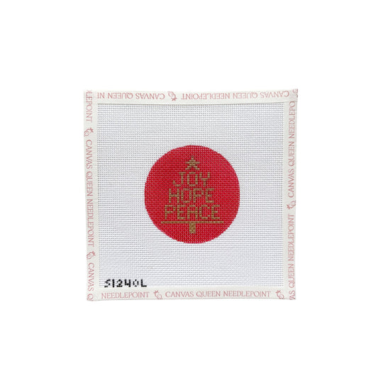 Joy Hope Peace Red Round