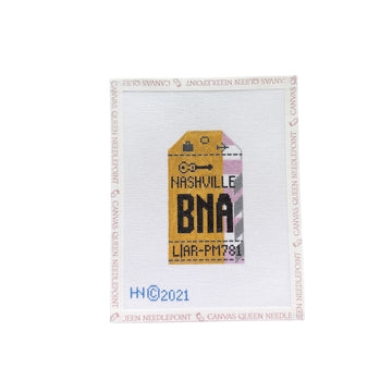 Nashville BNA Retro Luggage Tag