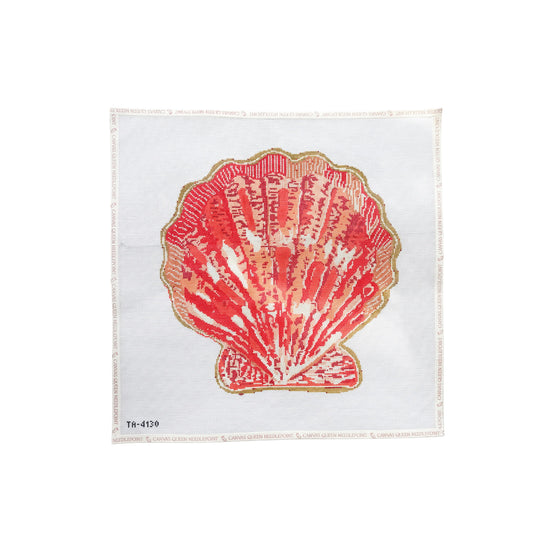 Orange Scallop Pillow