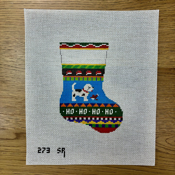 Bold Stripe Puppy Mini Stocking (Trunk Show)