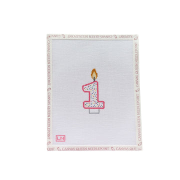 First Birthday Candle (Pink)
