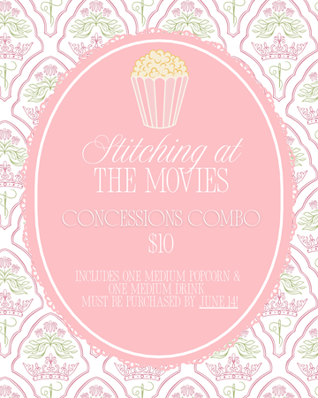 Concessions Combo for Stitching at the Movies