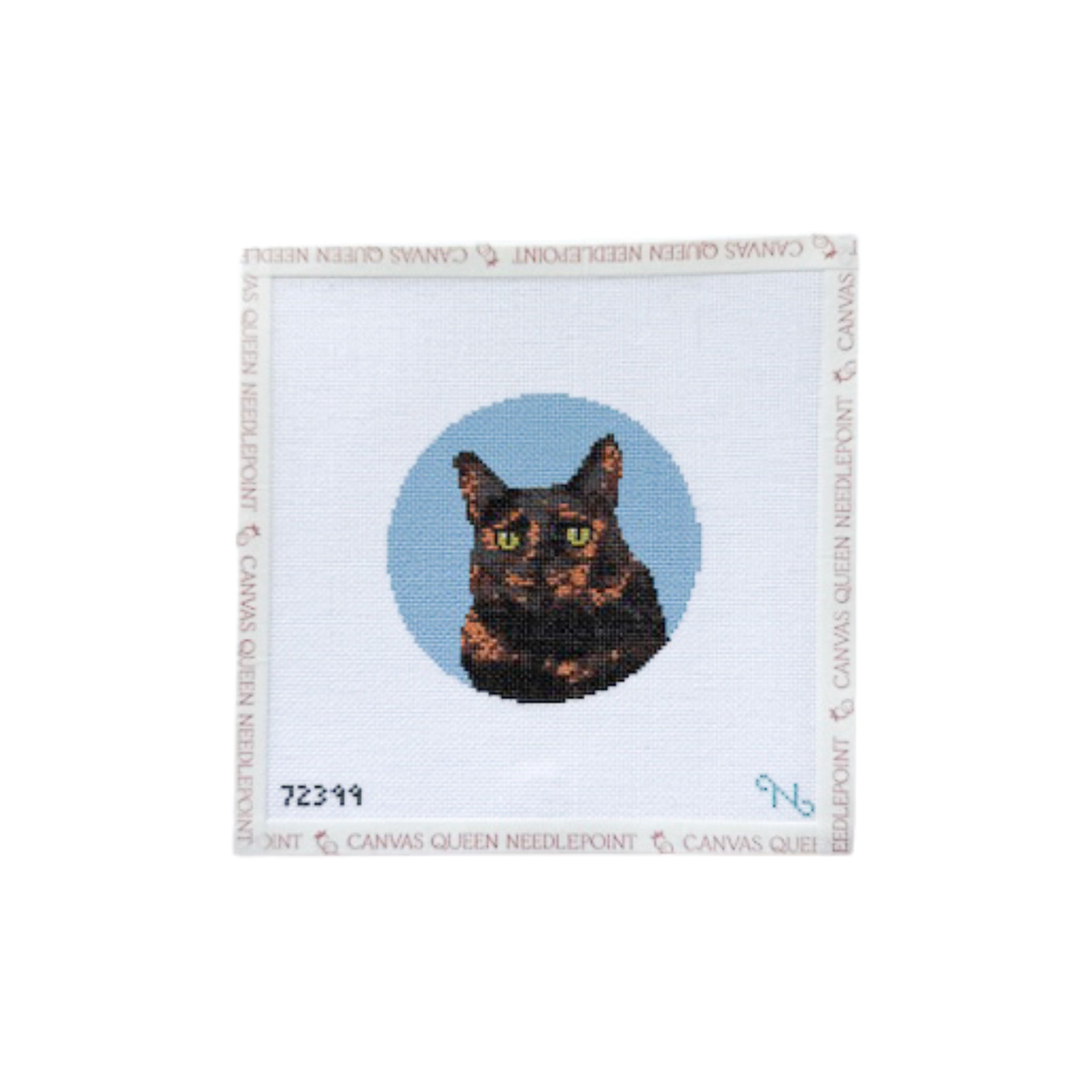 Tortoise Shell Cat – Canvas Queen Needlepoint
