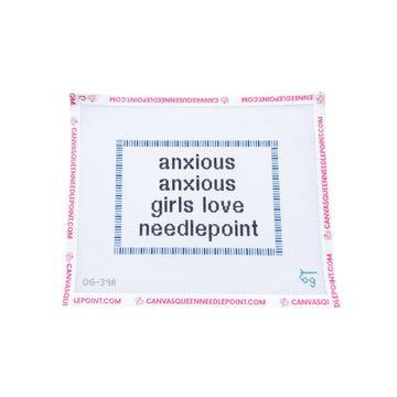Anxious Girls Love Needlepoint Blue