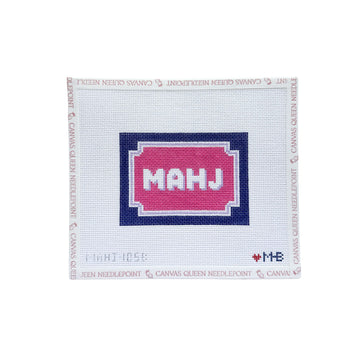 Bracket Frame Navy Pink Lilac SF Mahjong Card Sleeve Canvas
