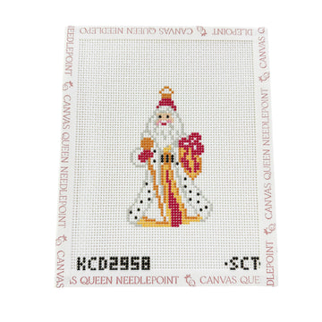 Fancy Santa Printed Canvas