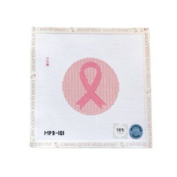 Breast Cancer Ribbon Round