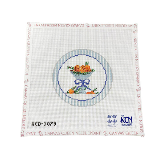 Orange Bowl Ornament Printed Canvas