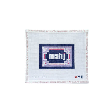 Key Corner Navy Lilac Pink SF Mahjong Card Sleeve Canvas