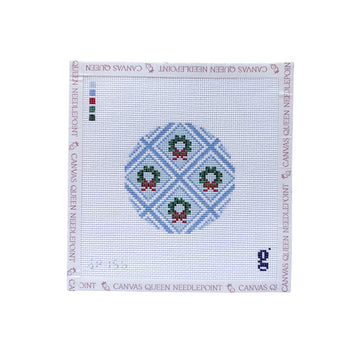 Blue Trellis Round
