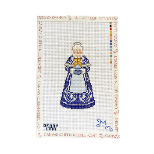 Chinoiserie Mrs. Claus Blue