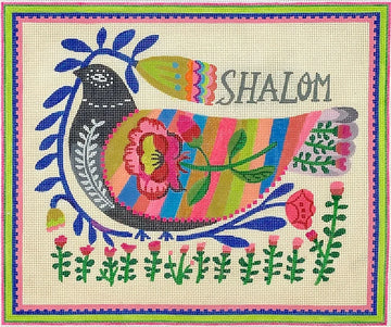 Shalom Dove with Flowers (Trunk Show)