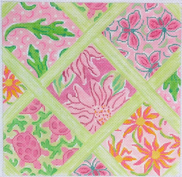 Lilly Inspired Lattice Patchwork (pinks and greens) (Trunk Show)