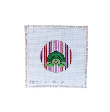 Turtle on Pink Stripes