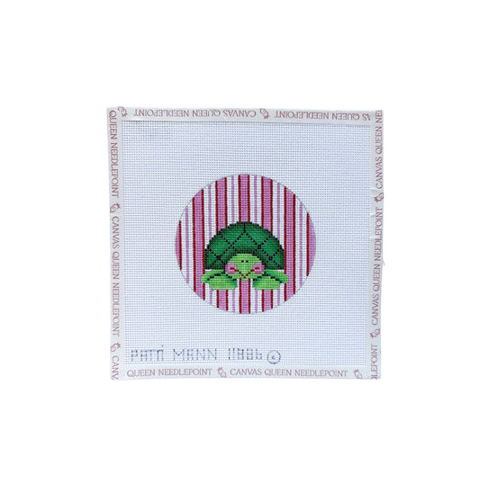 Turtle on Pink Stripes