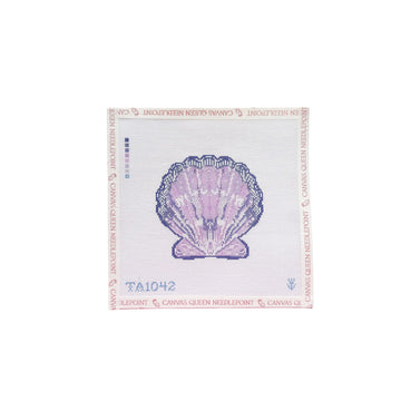 Purple Scallop Ornament Canvas