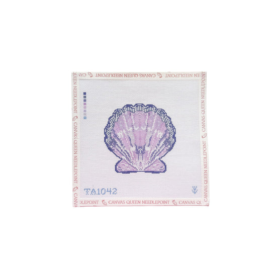 Purple Scallop Ornament Canvas