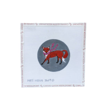 Standing Fox with Pink Scarf Ornament