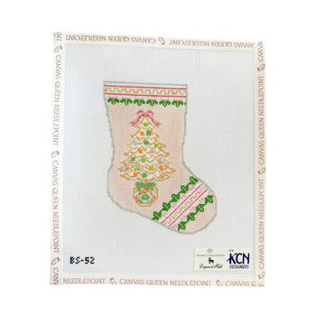 Rose Medallion Tree Ornament Sized Bauble Stocking Canvas