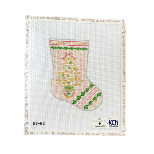 Rose Medallion Tree Ornament Sized Bauble Stocking Canvas