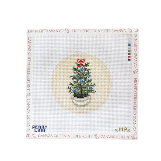 Vintage Blue Christmas Tree