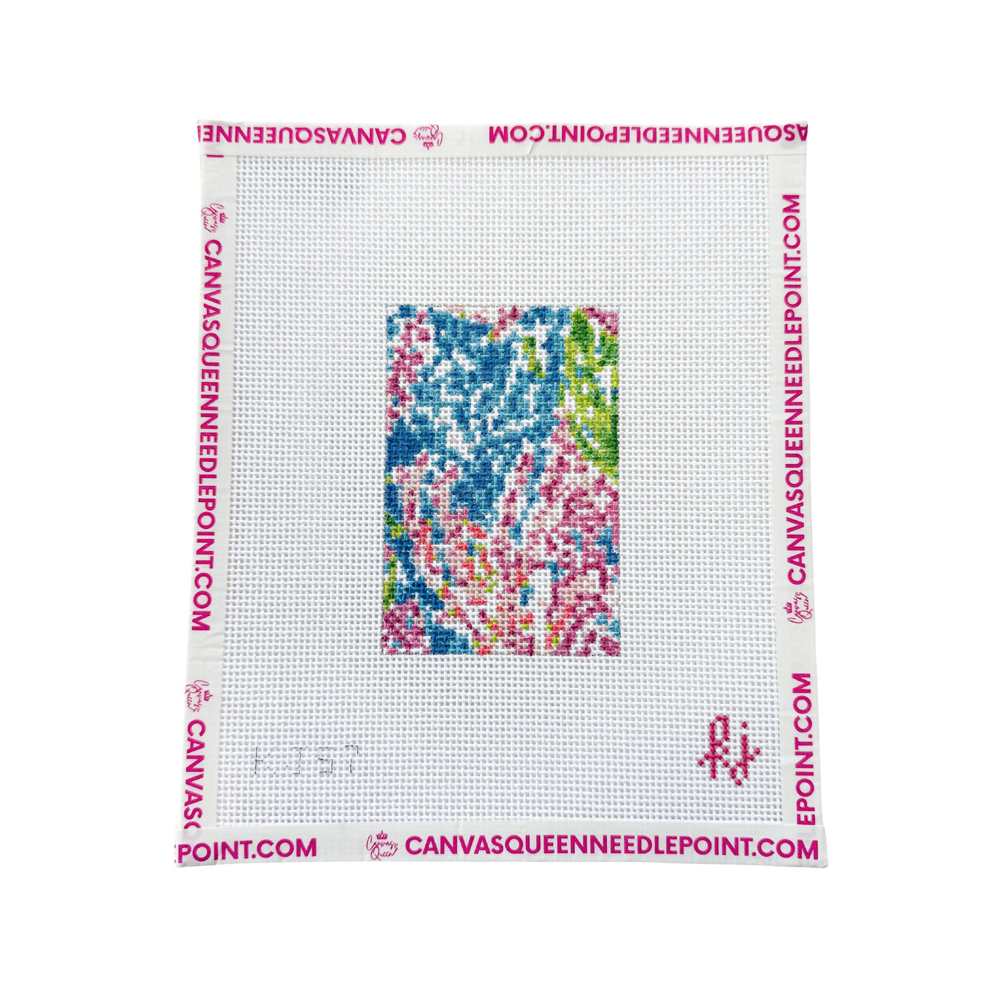 Party Coral Passport Insert – Canvas Queen Needlepoint