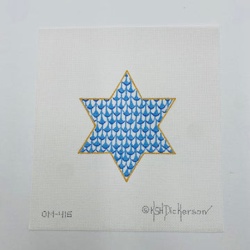 Fishnet Mini - Star of David- Blues & Golds (Trunk Show)
