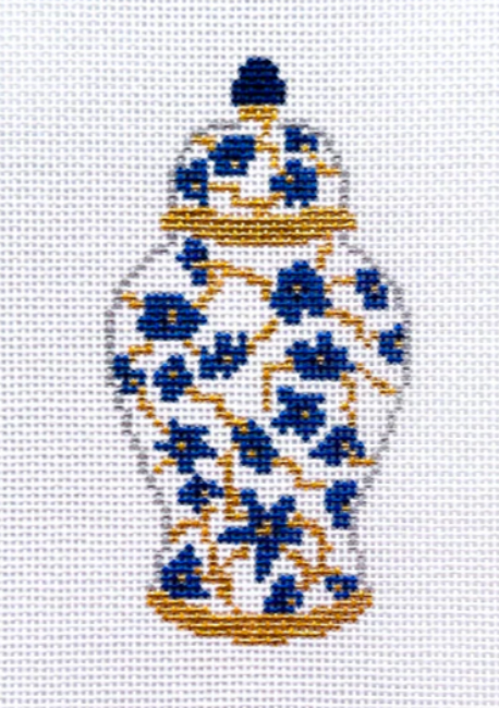 Blue and Gold Ginger Jar