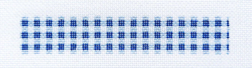 blue gingham key fob