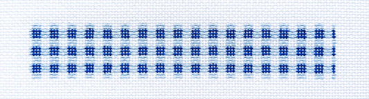 blue gingham key fob