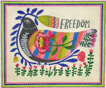 Freedom Dove with Flowers - 13 Mesh (Trunk Show)