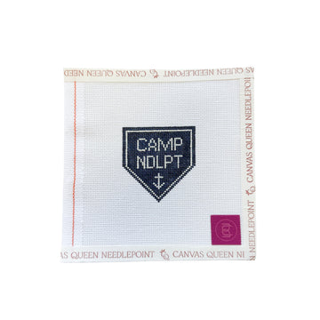 Camp Needlepoint Navy Bag Charm