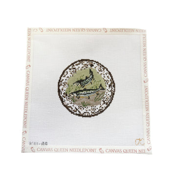 Transferware Salmon Plate