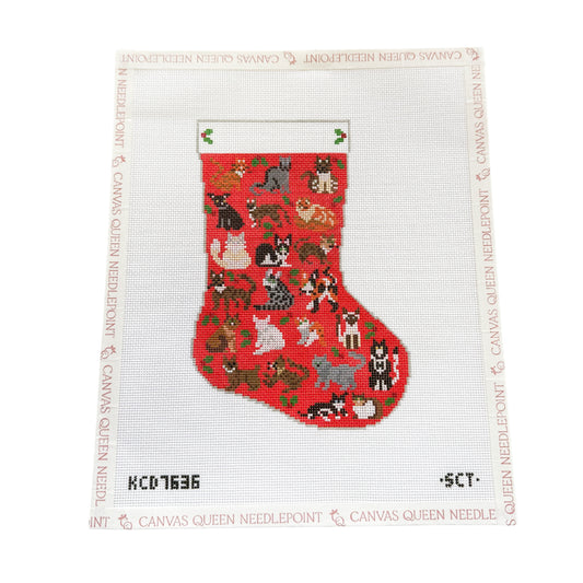 Holiday Cats Mini Stocking